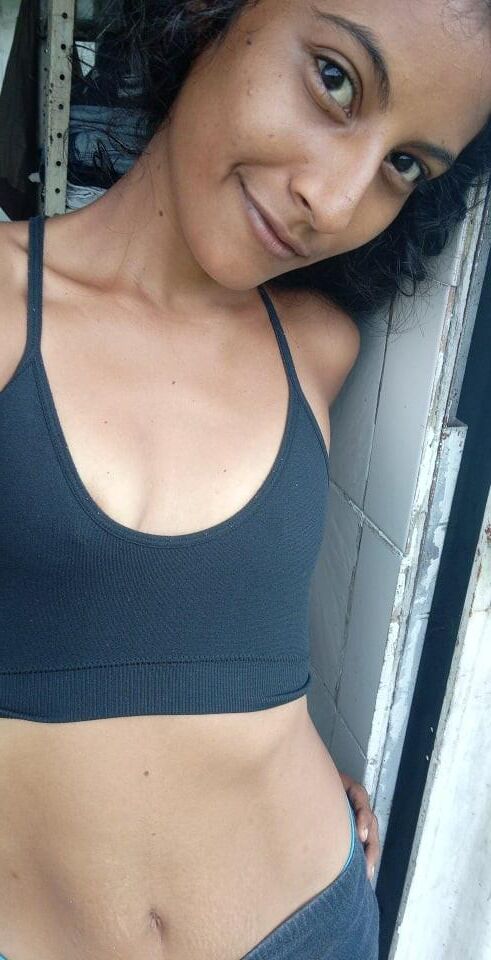 Skinny Latina Rossana B. in Black Undies Net Slut exposed