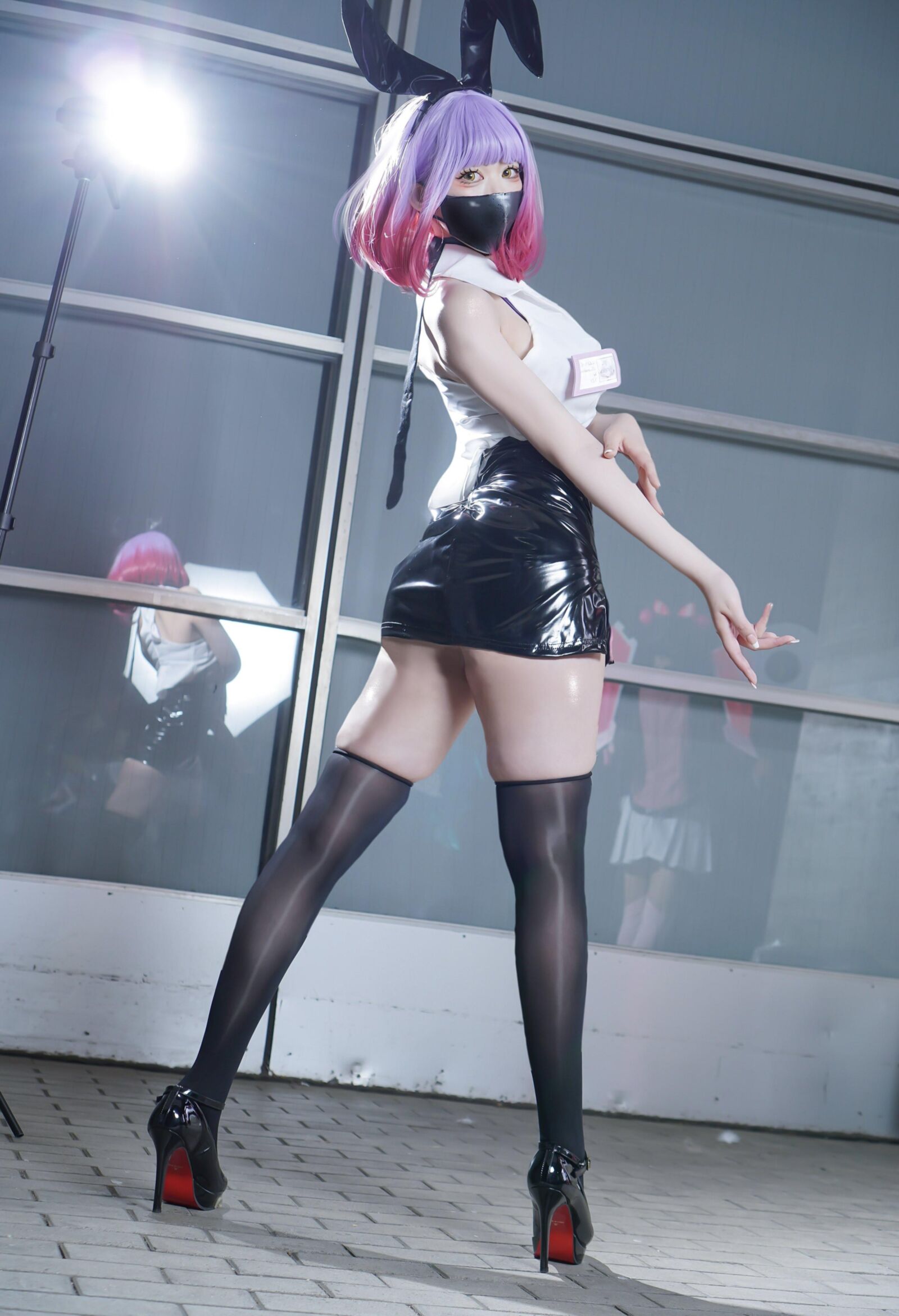 Asian, Lack, Nylons 
