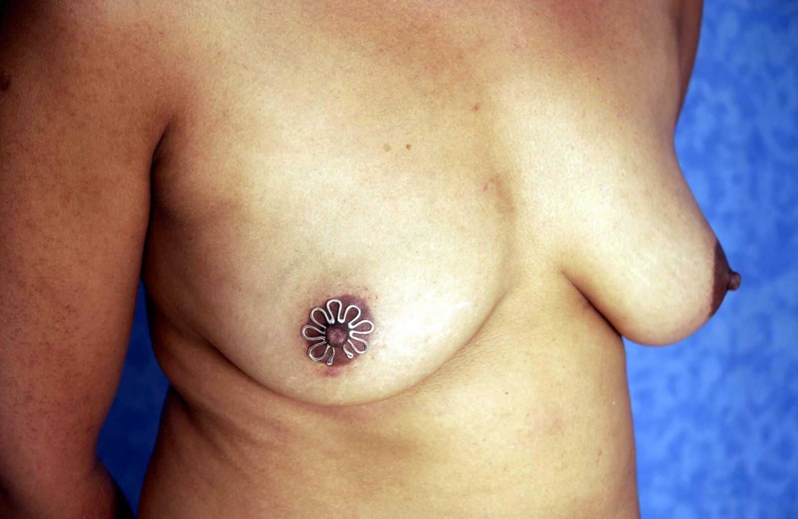 Studio photo shoot nipple jewellery