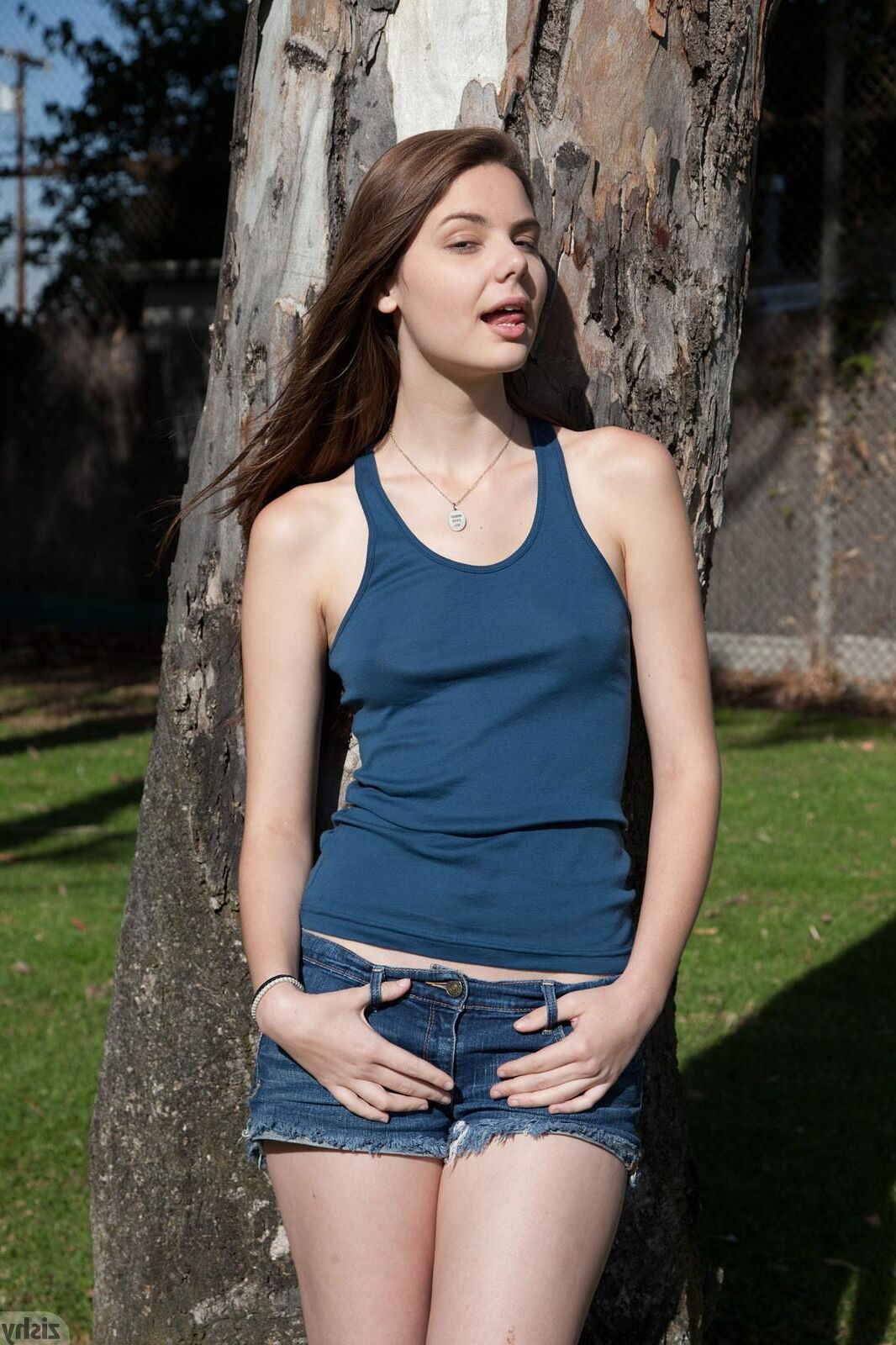 Lindsay Bare Walks In The Park