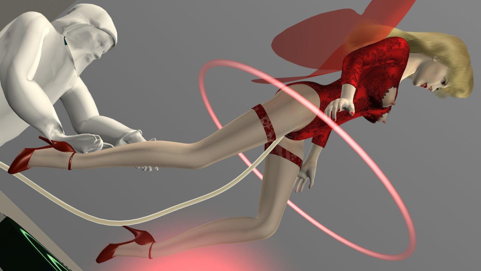 Leotard Pantyhose and HeelsのClock Tower（）Angel