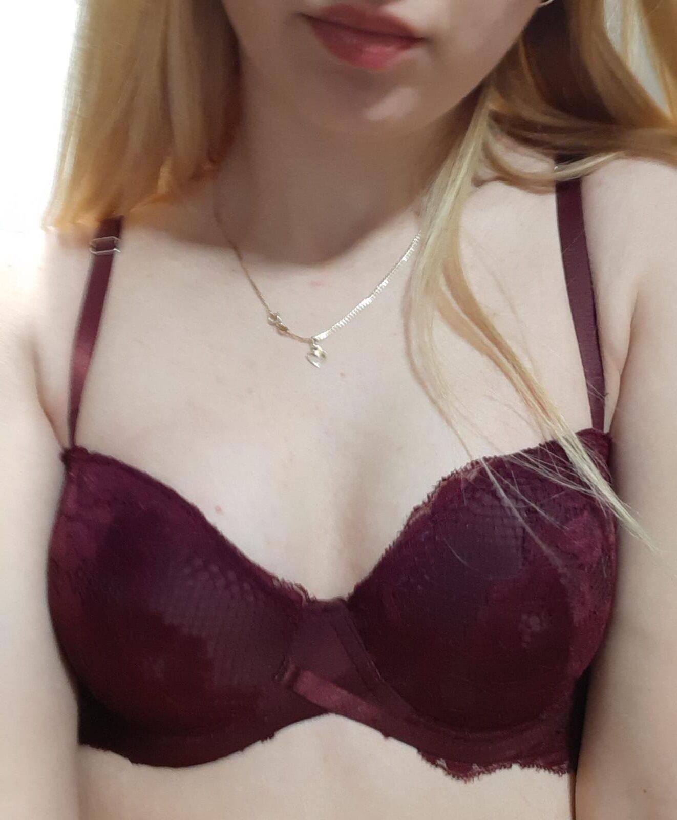 Skinny Polish Paulina in red lingerine EXPOSED