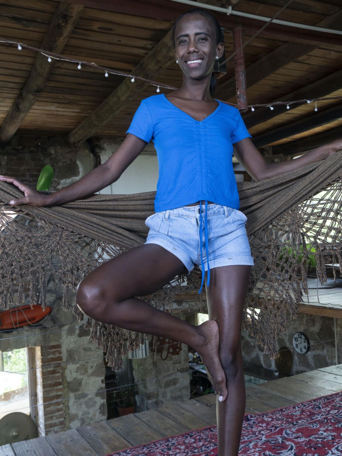 Luz Blue denim shorts