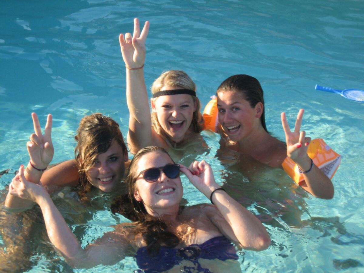 Dutch college girls on holiday