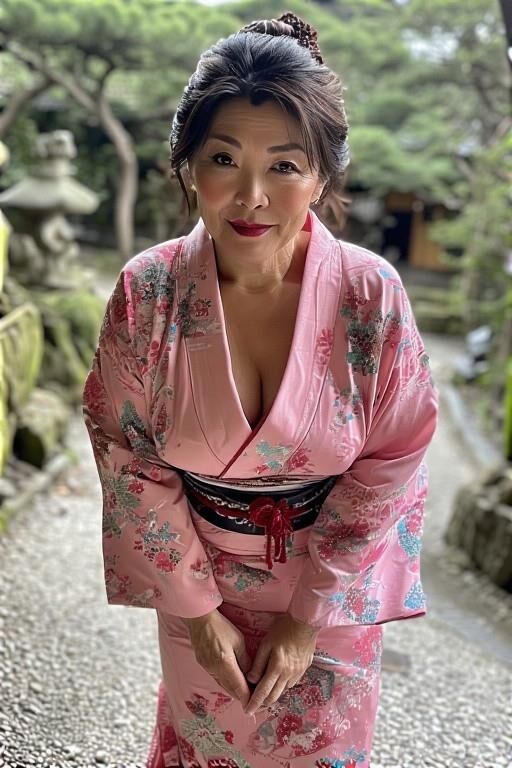 AI Mature kimono lady