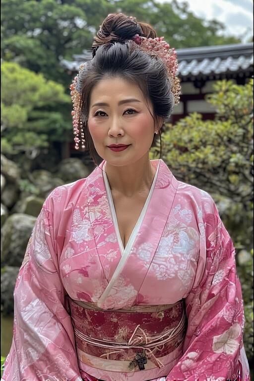 AI Mature kimono lady