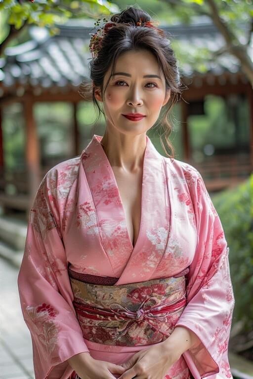 AI Mature kimono lady