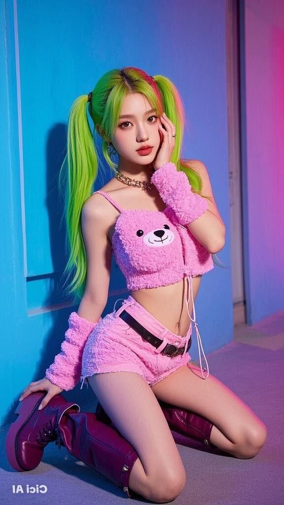 lindas garotas de estilo de cabelo ai
