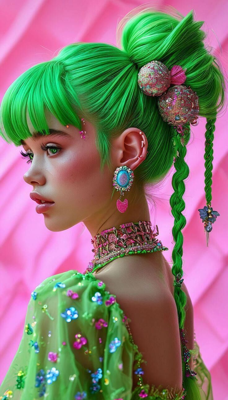 lindas garotas de estilo de cabelo ai
