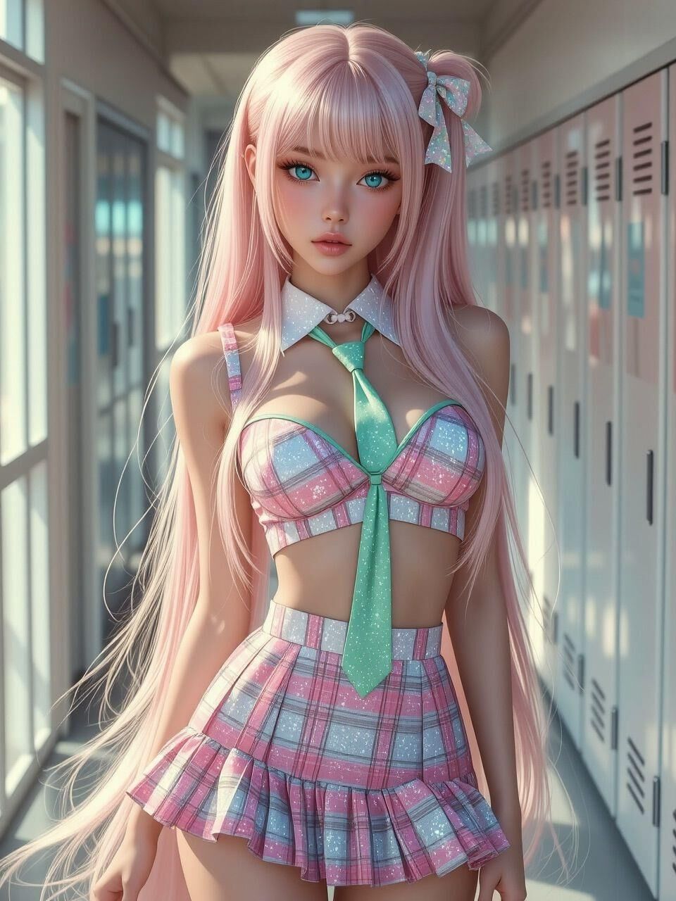 lindas garotas de estilo de cabelo ai