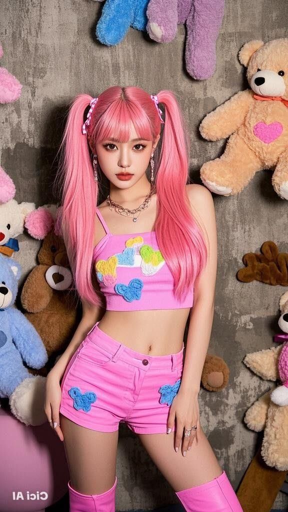 lindas garotas de estilo de cabelo ai