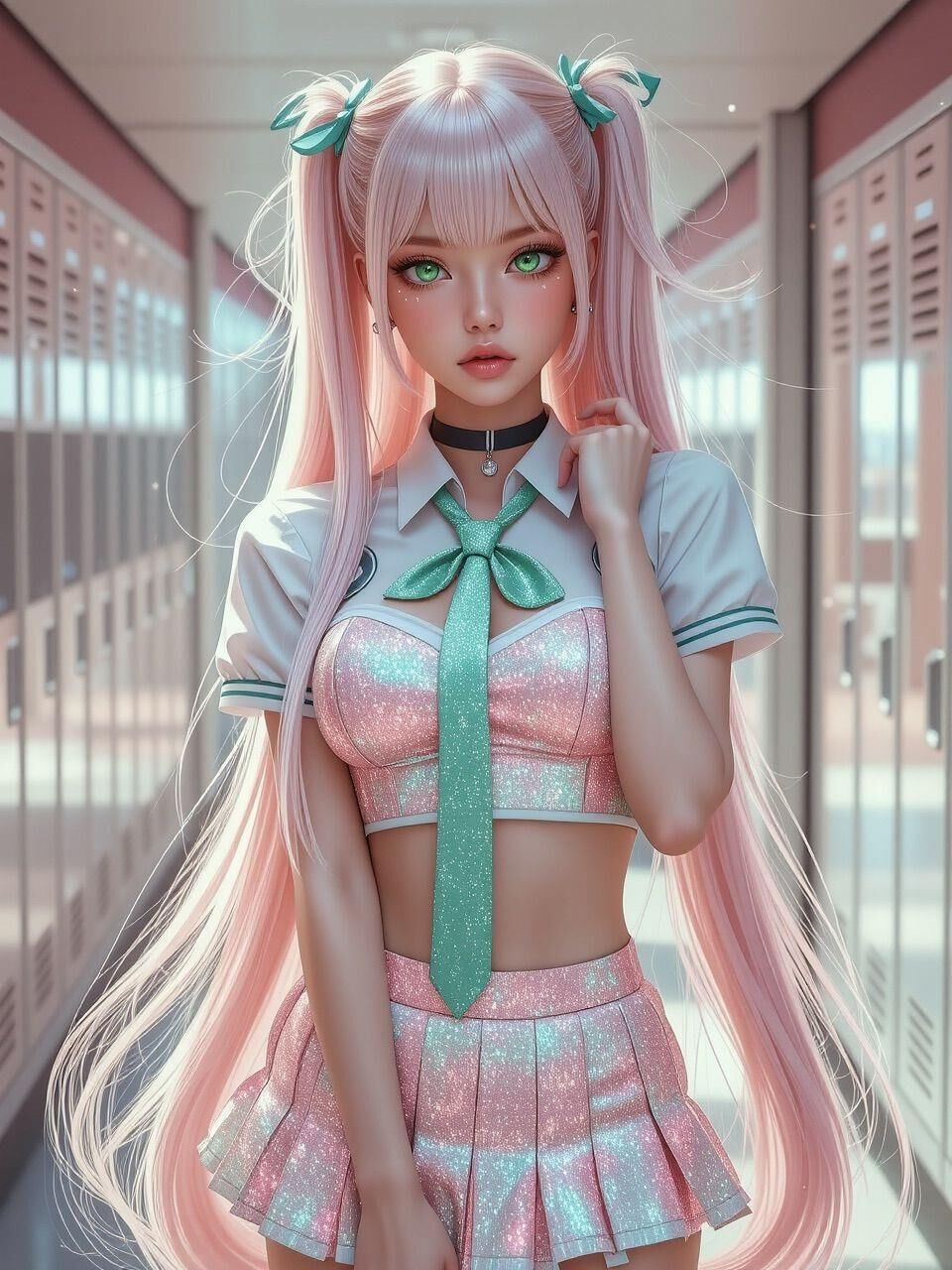 lindas garotas de estilo de cabelo ai