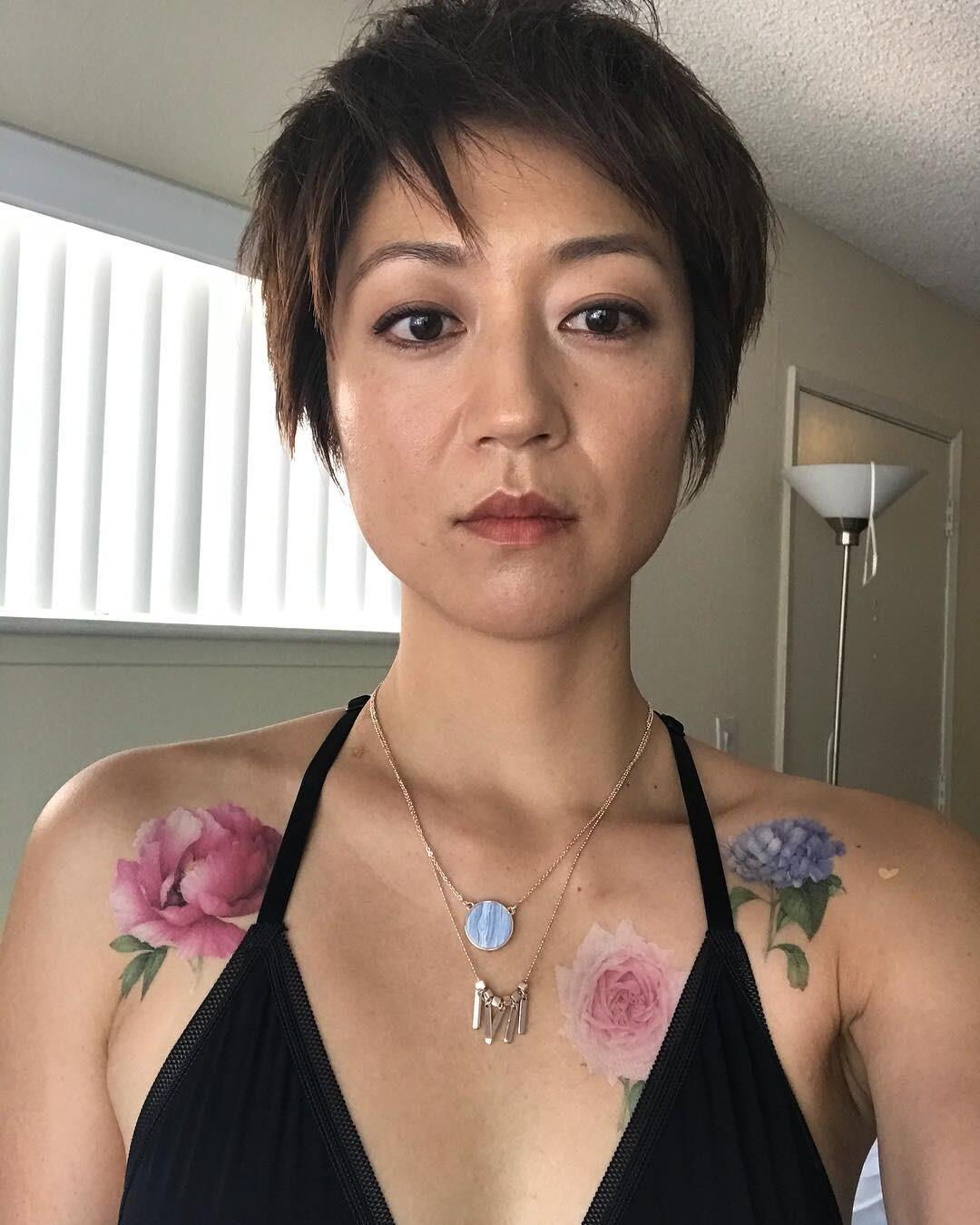 Short Haired Korean Girl Poses