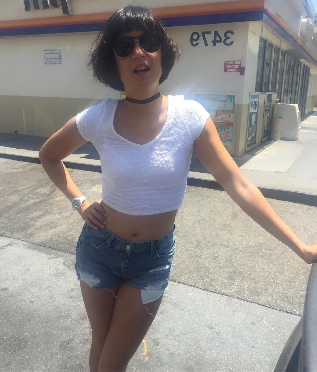 Short Haired Korean Girl Poses