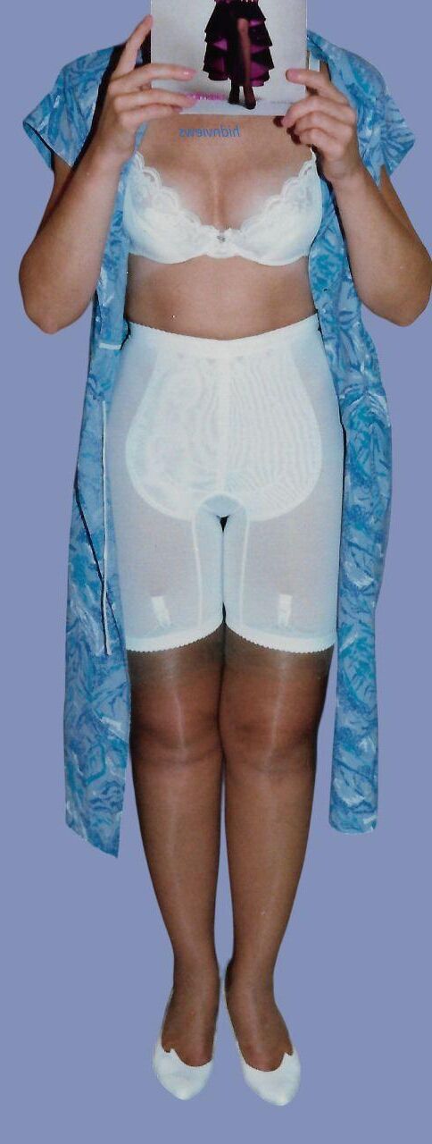 Girdles, An old man's gal in her girdles.