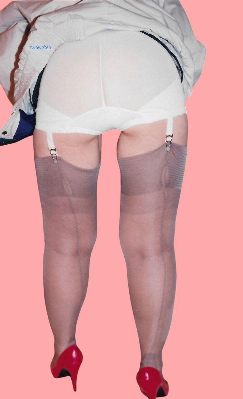 Girdles, An old man's gal in her girdles.