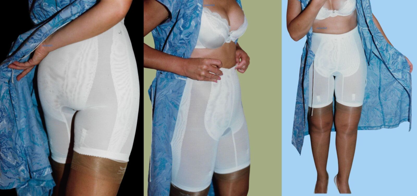 Girdles, An old man's gal in her girdles.