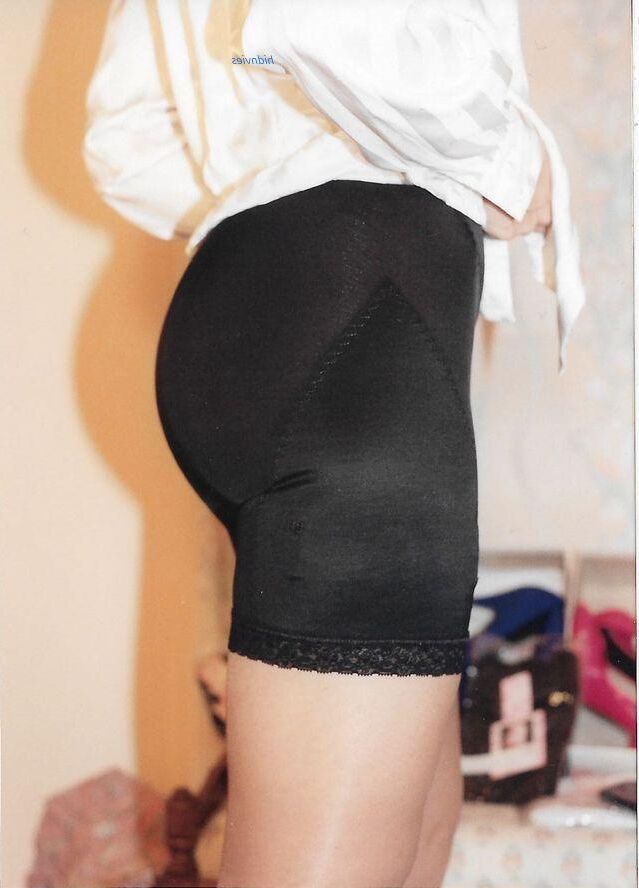 Girdles, An old man's gal in her girdles.