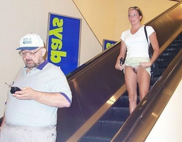 S.U. flashing people everywere she goes