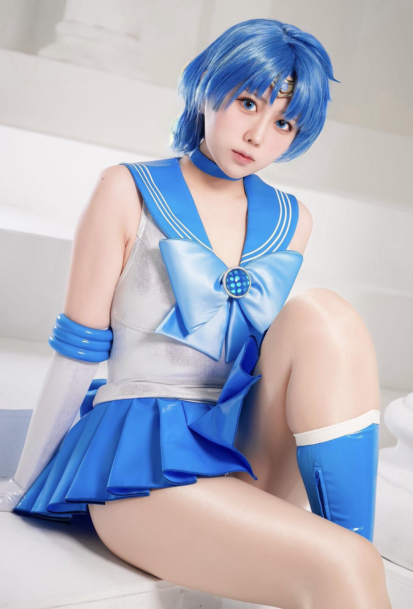 Asiático, falta, nylons