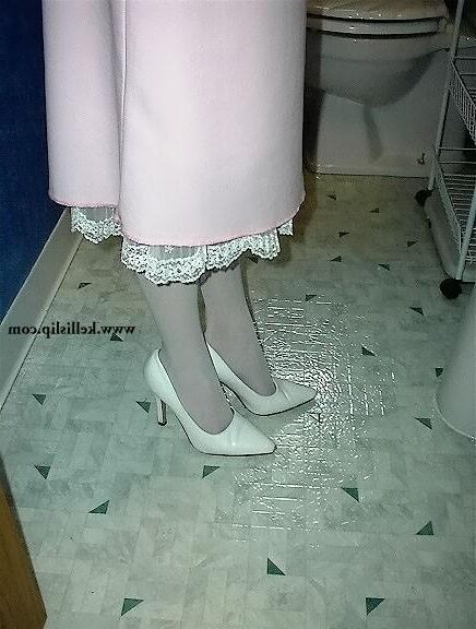 SG Unknown Set Pink Cami & Skirt, White Half Slip