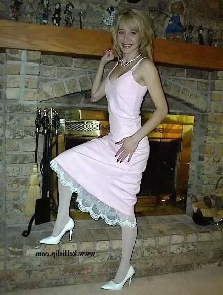 SG Unknown Set Pink Cami & Skirt, White Half Slip